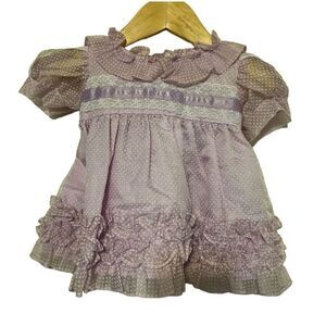 Martha's Miniatures Ruffle Vintage Girls Dress 12m